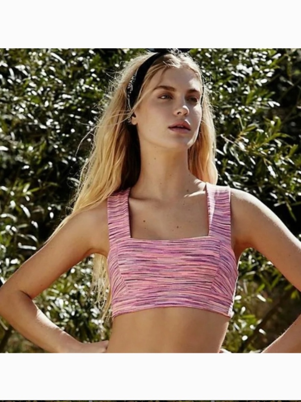 Free People Roll Out Bra Army Pink